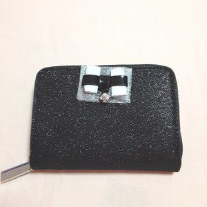 KATE SPADE WRAPPING PARTY GLITTER SMALL ZIP WALLET